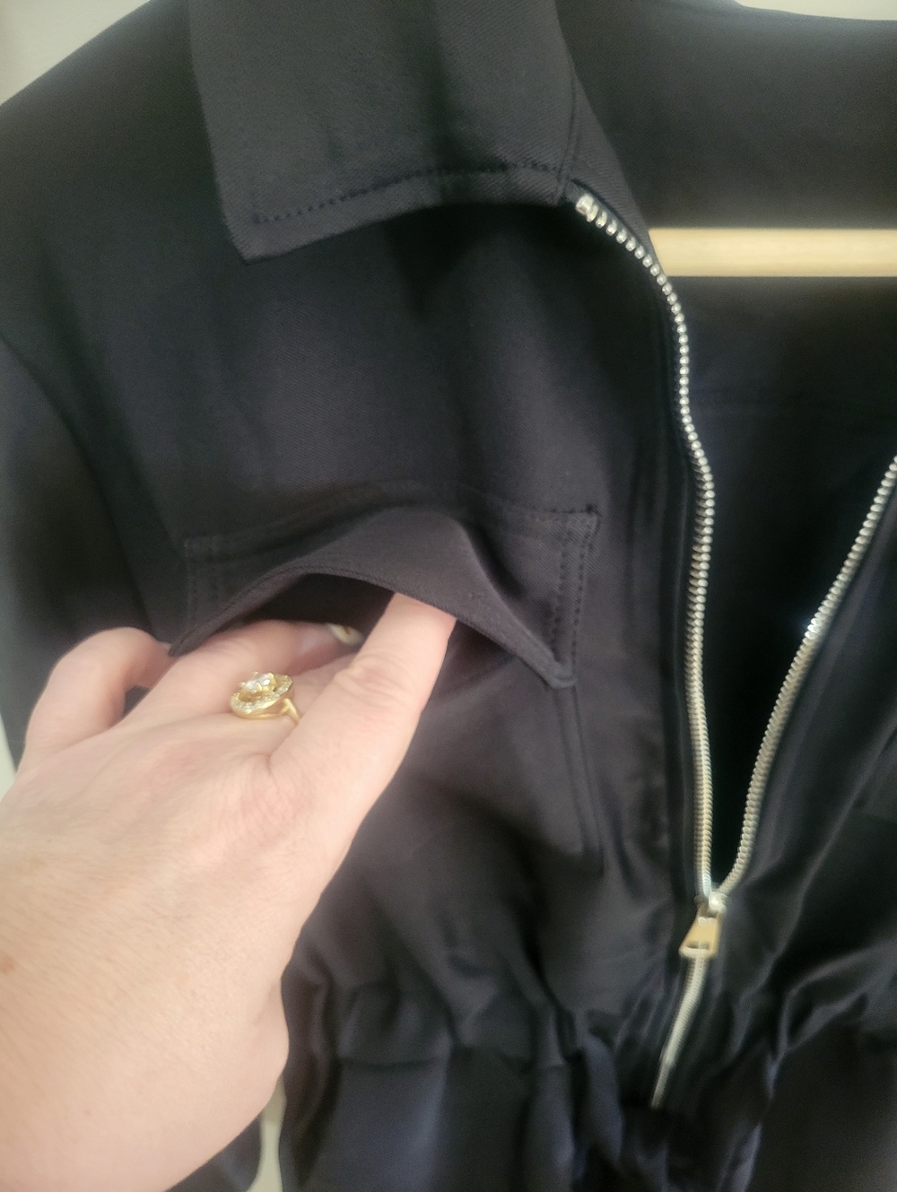 Cupshe Black Utility Jumpsuit – Size Small NWT | Elastic Waist, Street Chic Stap - Picture 7 of 11